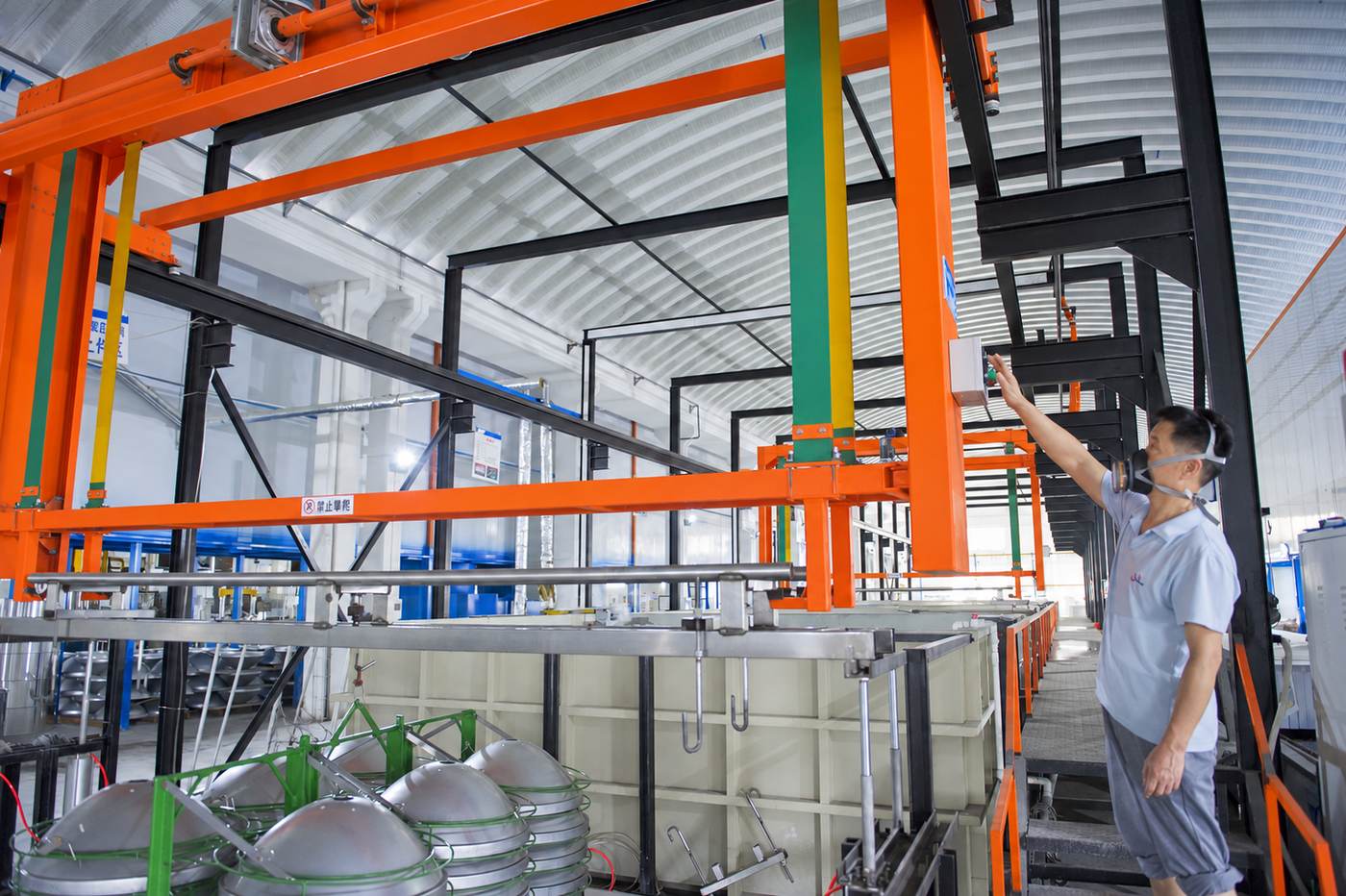 Shenglu manufacturing workshop with production equipment and antenna components